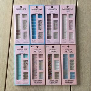 LARGE lot of Dashing Diva Gloss Nail Strips Set, stick on nails sets x8
